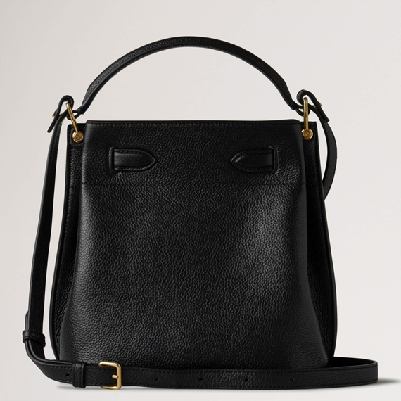 Mulberry Islington Bucket Black Small Classic Grain